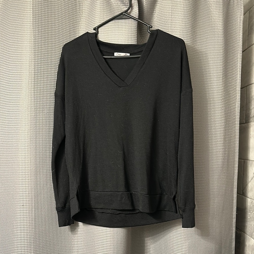 Dex Black V-Neck Sweater